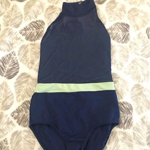 Mariia "Danila" Mesh Overlay High Neck Halter Leotard